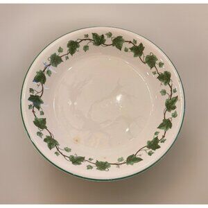 RARE Harker Pottery Hotoven Green Ivy 9” Round Vegetable Serving Dish 1950’s MCM